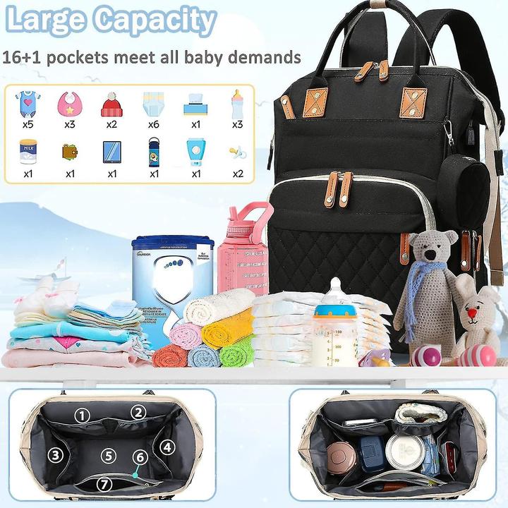 Produktbild Only-Bags.Store Grosse Kapazität Mommy Bag, Outdoor-Sport Windel Rucksack, Multi Layer Daypack Knapsack für Frauen