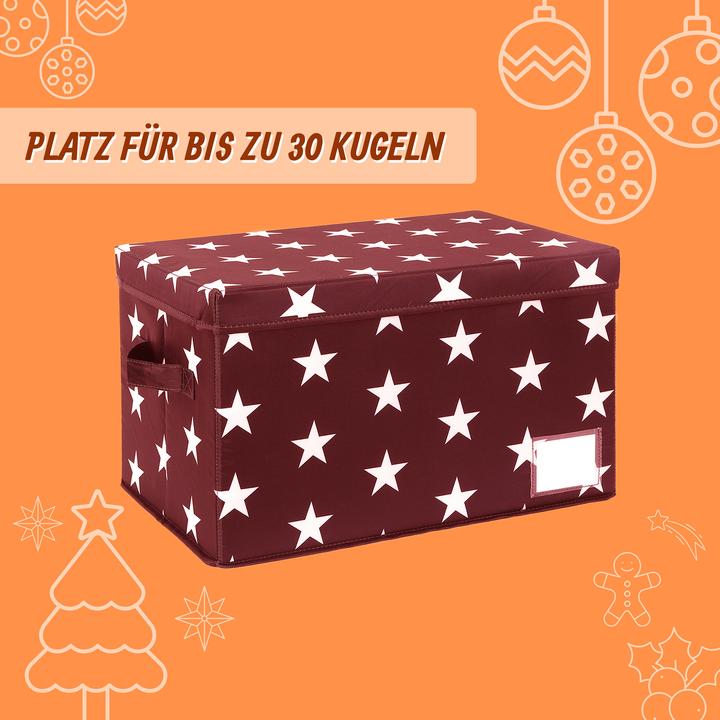 Produktbild Relaxdays Weihnachtskugel Aufbewahrungsbox (42.50 cm, 1x)