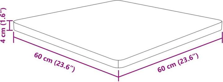Actual product image VidaXL Isabel (60 x 60 x 4 cm)