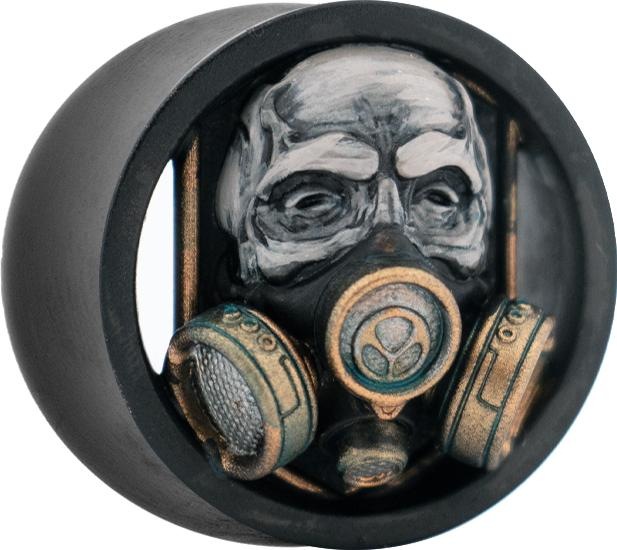 Produktbild Chaotic Trading Flared Tunnel schwarz Gasmaske (Chirurgenstahl 316L, Mineralisch, ohne Messing)
