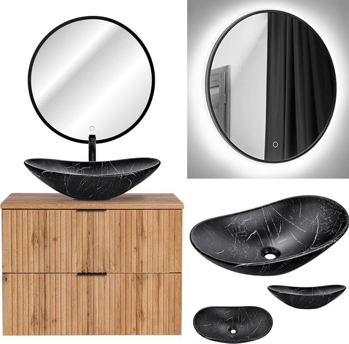 Marron, Noir, Noir marbré