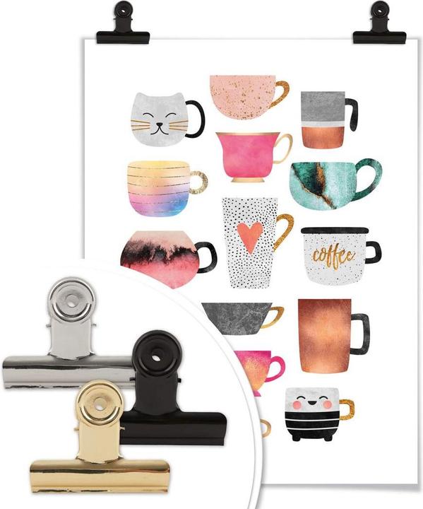 Actual product image Trenddeko Coffee cups: Colorful miscellaneous (30 x 40 cm)