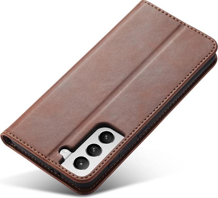 Produktbild Cover-Discount Galaxy S21 FE - Stand Flip Case Hülle braun (Samsung Galaxy S21 FE)