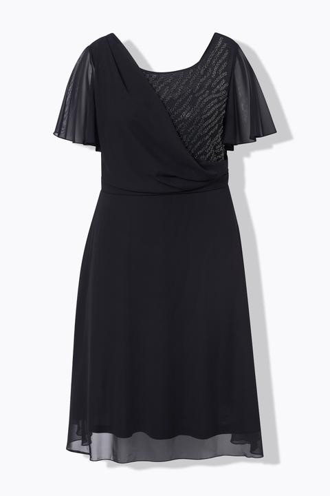 Produktbild Ulla Popken Midi-Abendkleid, Chiffon, Drapierung (48)