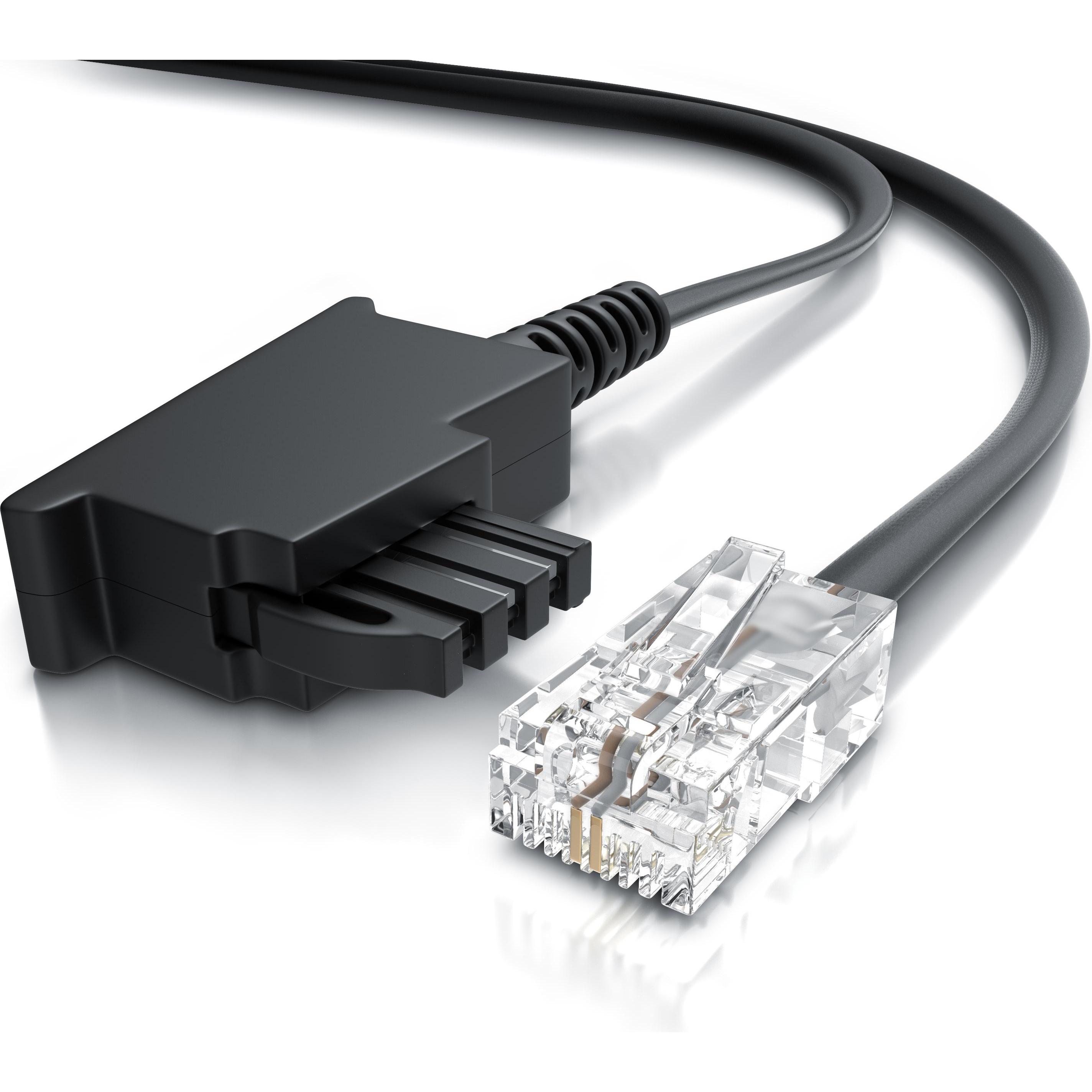 CSL Internet Kabel, Routerkabel, Telefonkabel, TAE-F Stecker auf RJ45 Stecker, Router an die Telefondose, Telefon Zubehö...