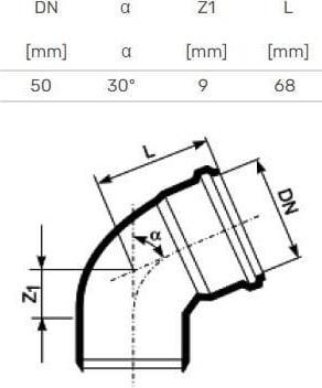 Image du produit Magnaplast ELBOW INTERNE D50/30 BLANC
