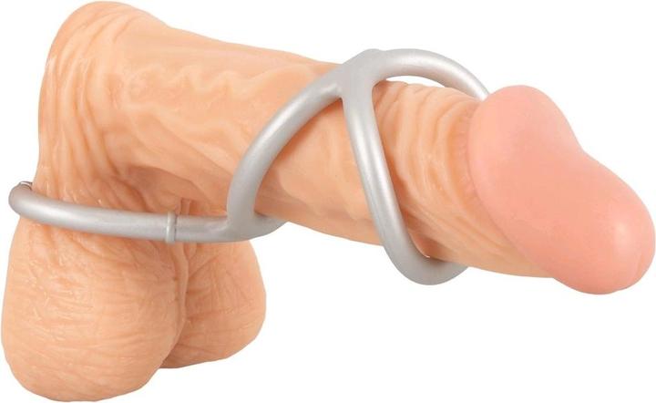 Actual product image You2Toys Metallic Silicone Triple cock and ball ring (3.80 cm)