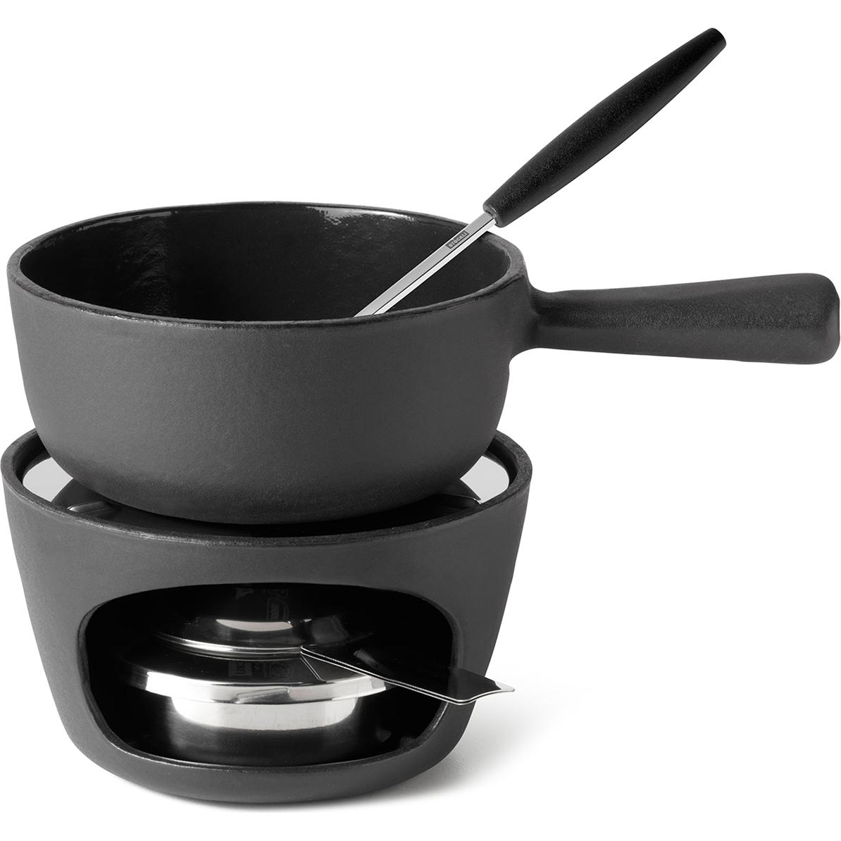 Stöckli Choco-Cheese, Set per fondue, Nero