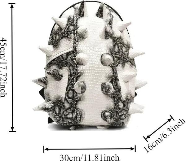 Only-Bags.Store Ein Rucksack im Punk-Stil, ein modischer Igel, eine grosse geräumige Reisetasche aus Kunstleder