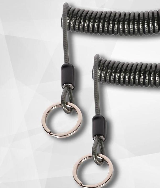 Produktbild Swissdetector Gesichertes Seil mit Spiralfeder