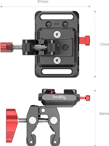 Image du produit SmallRig Mini V Mount Battery Plate with Crab-Shaped Clamp 2989