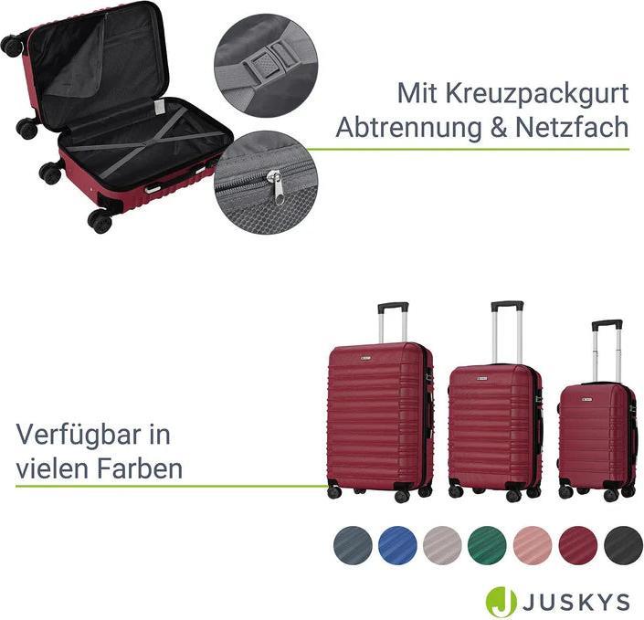 Actual product image Juskys 3-teiliges Hartschalenkoffer-Set mit 360° Rollen (120 l)