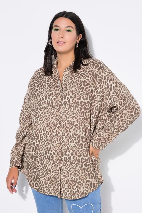 Actual product image Studio Untold Blouse, oversized, muslin, leopard print (54, 56)