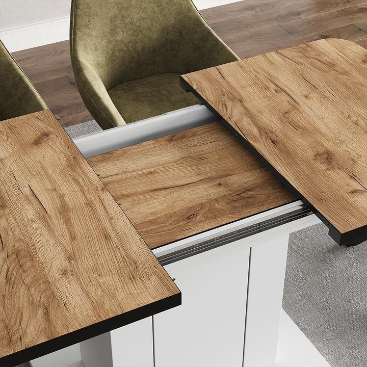 Produktbild Vicco Esstisch Fenaro, Goldkraft Eiche/Weiss/Weiss, 120 x 80 cm (120 x 80 x 76 cm)