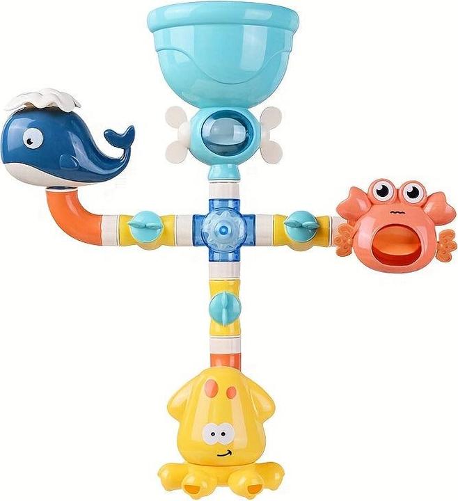 Activity Board Bade- und Wasserspielzeug-Set, Kinder-Badezimmer-Pipeline, 16-teiliges