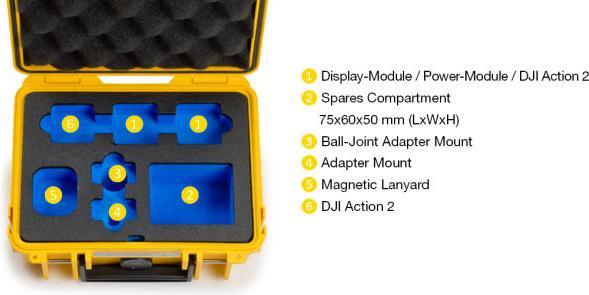 Actual product image B&W International Drone Case Type 500/Y for DJI Action 2 (Drone case)