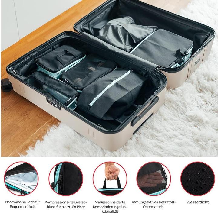 Immagine prodotto Atacama Premium Kompressions Packwürfel - 6er-Set Schwarz