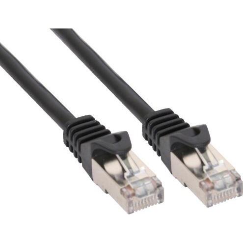 Aquatuning Patchkabel, S-FTP, Cat.5e, schwarz, 1m (SF/UTP, CAT5e, 1 m), Netzwerkkabel