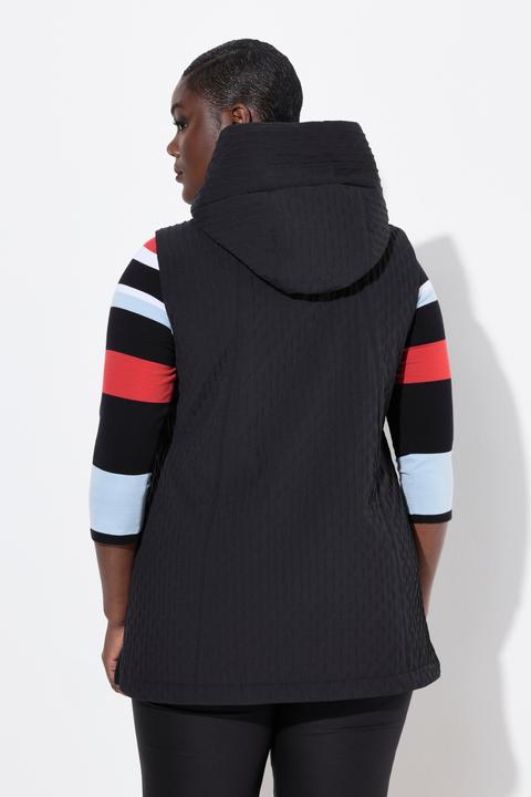Produktbild Ulla Popken Weste, A-Linie, Kapuze, Zipper, wattiert (46, 48)