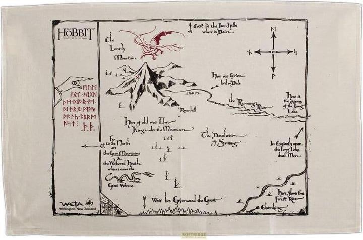 Weta Workshop Le Hobbit torchons Thorins Map 72 cm (72 x 50 cm)