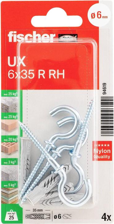 Produktbild Fischer Universaldübel UX 6x35 RH K