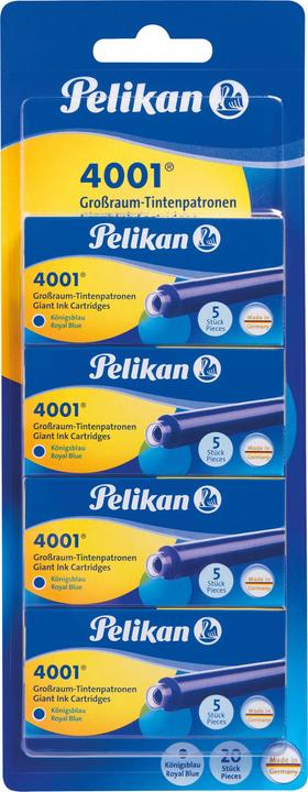 Produktbild Pelikan Tintenpatronen 4001 GTP/5 Königsbl.4 ET Blis. (Blau, 4 Stk.)