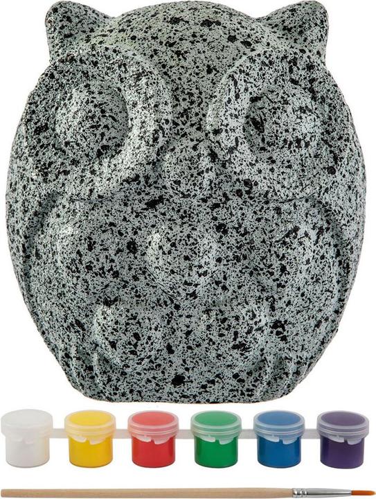 Grafix Stone painting owl colour set, 8 pcs.