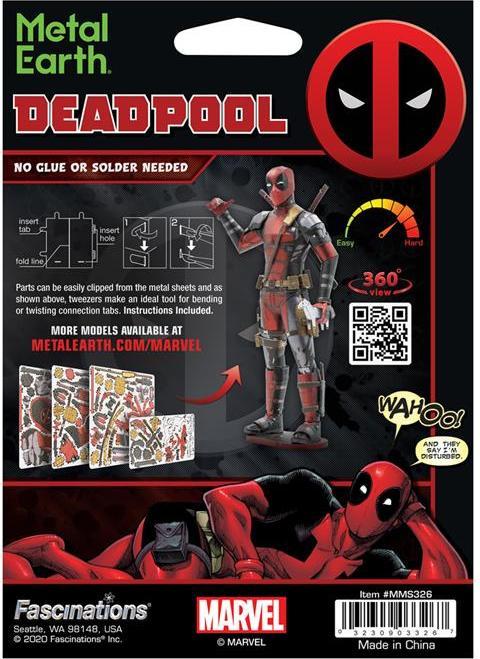 Actual product image Metal Earth Marvel Deadpool