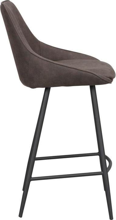Actual product image Rowico Sina bar stool, dark grey microfibre