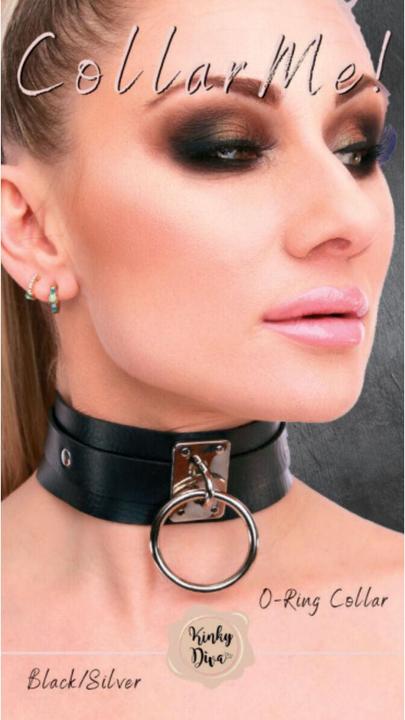 Image du produit Kinky Diva o-ring collar noir/argent