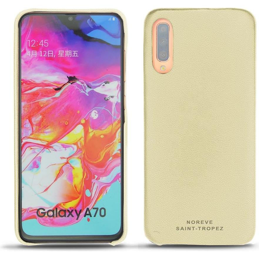 Noreve Lederschutzhülle (Samsung Galaxy A70), Smartphone Hülle, Beige