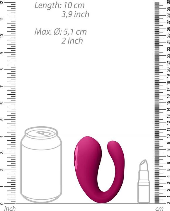 Produktbild Shots Yoko - Triple Action Vibrator Dual Prongs with Clitoral Pulse Wave - Tester