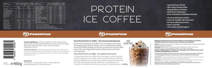 Nährwerte und Zutaten Powerfood Protein (Kaffee, 1 Stk., 450 g)