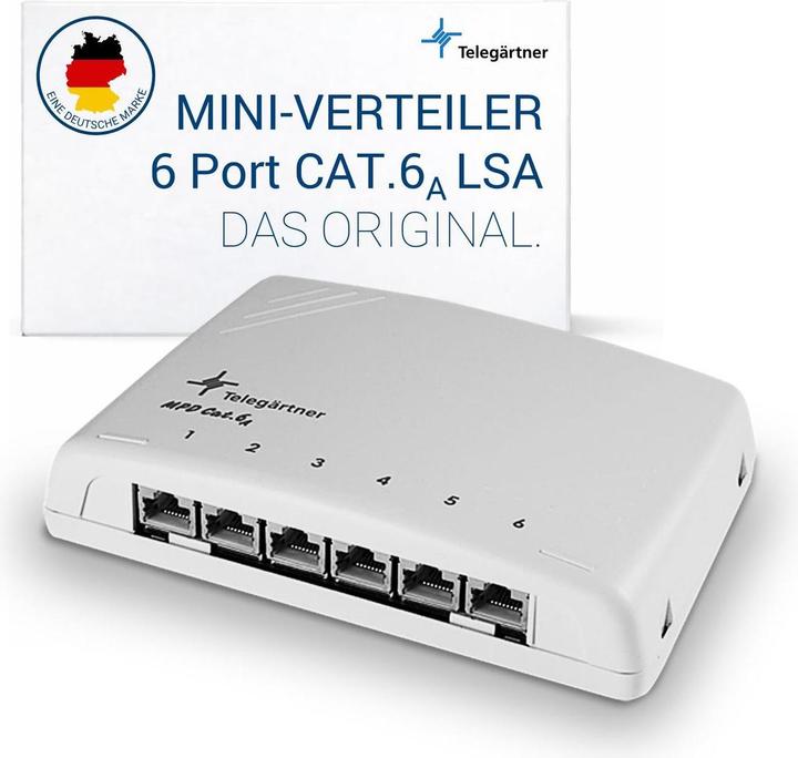 Produktbild Telegärtner Mini-Verteiler MPD6-HS K Cat.6A