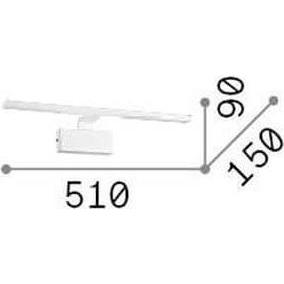 Thumbnail - Ideal lux, Wandleuchte + Deckenleuchte, ALMA LED Wandleuchte 12,5W Messing warmweiss 224954 (1450 lm)