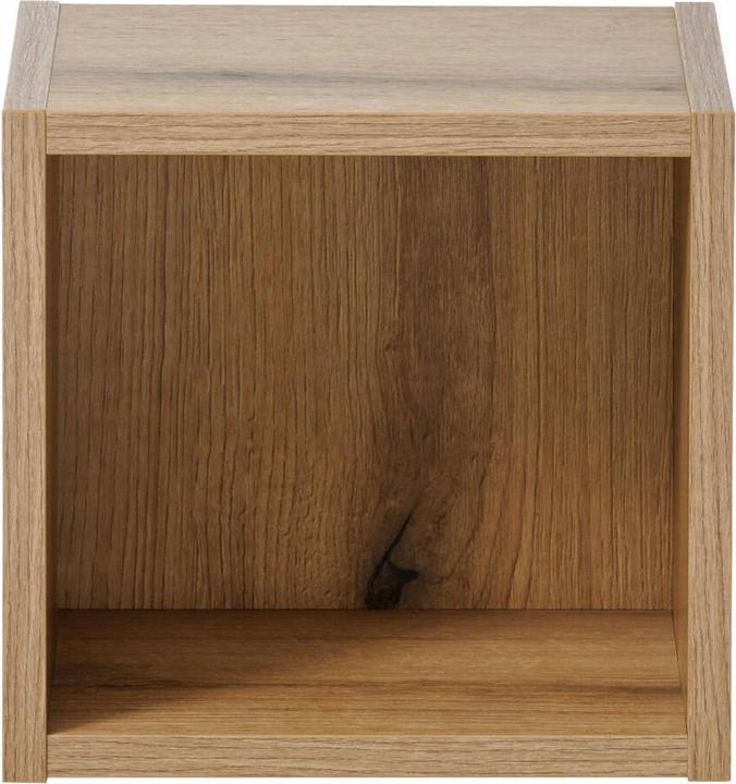 Actual product image En.Casa Bathroom shelf Newport 27x25x21 cm oak (27 x 21 x 25 cm)