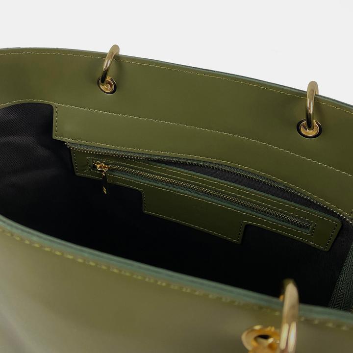 Immagine prodotto Only-Bags.Store Borsa con manico in bambù, borsa in pelle, borsa in vera pelle, borsa a tracolla, fatta a mano