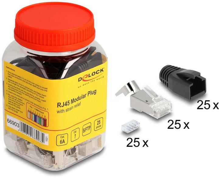 Produktbild Delock Netzwerkkabel (S/FTP, CAT6a, 0.02 m)