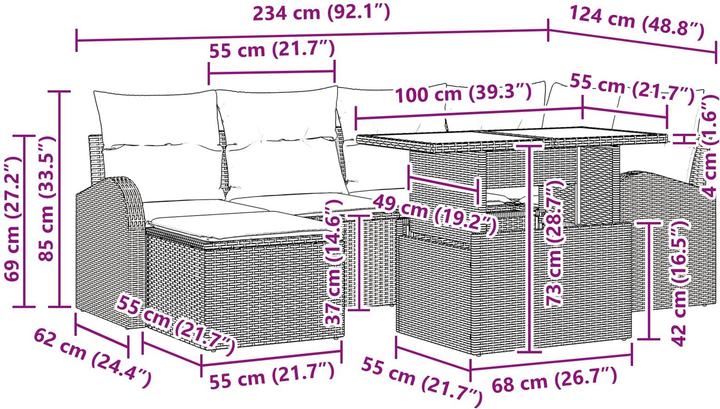 Produktbild vidaXL Modulare Sofagarnitur