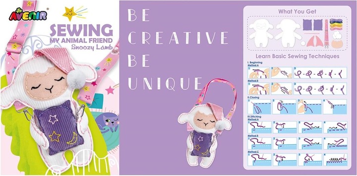 Actual product image Avenir Sewing Set Hanger Sheep