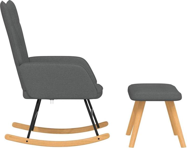 Image du produit vidaXL Schaukelstuhl mit Hocker