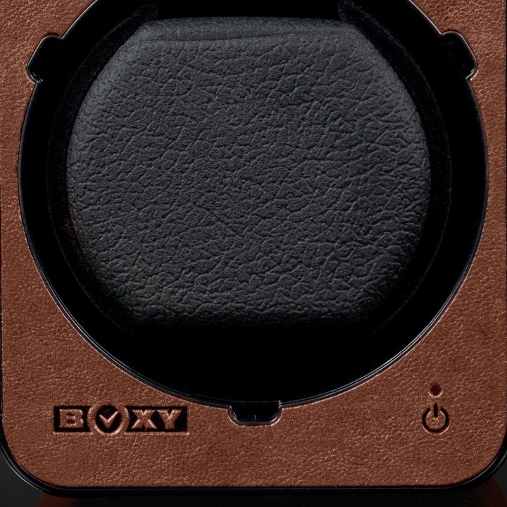 Actual product image Beco Watchwinder Boxy Fancy Brick Brown Leather without power supply unit