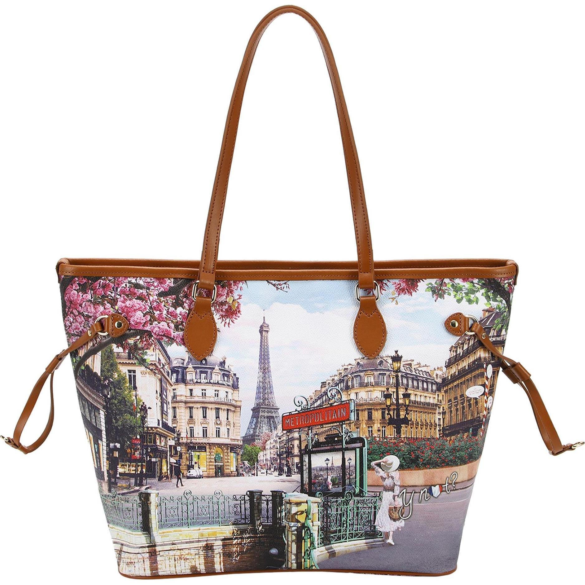 Ynot?, Tasche, Yesbag Shopper Tasche 46.5 cm, Schwarz, (21 l)