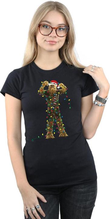 Immagine prodotto Star Wars Chewbacca Christmas Lights Maglietta Donna (XXL)