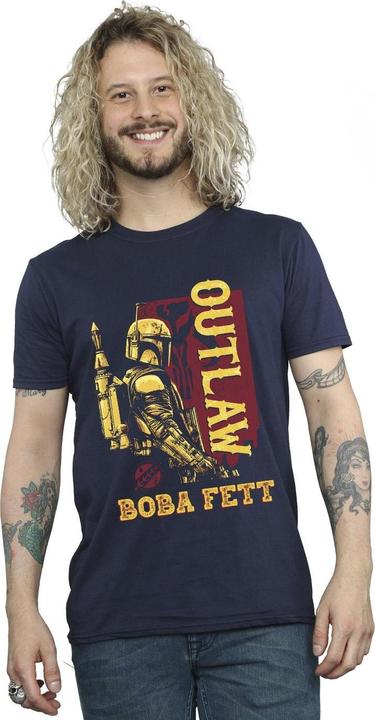 Image du produit Star Wars - T-shirt THE BOOK OF BOBA FETT DISTRESSED OUTLAW - Homme (5XL)