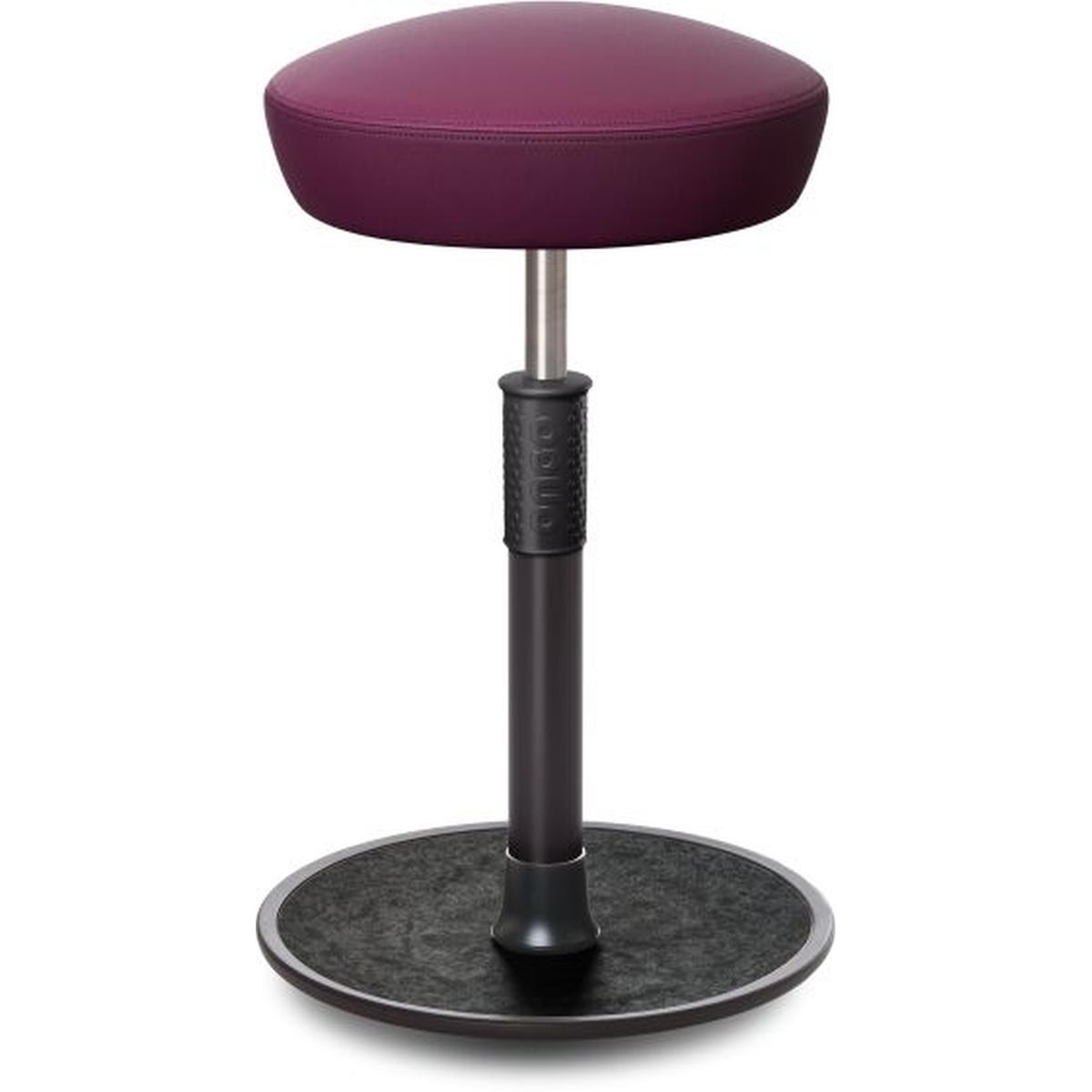 Ongo, Bürostuhl, Sitz- Stehhocker Free Tall Hutsitz skai Nature Base Lila schwarz /schwarz