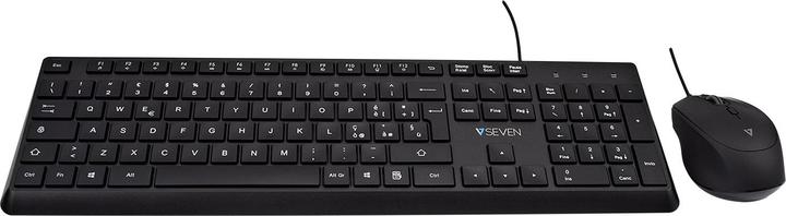 Actual product image V7 USB Pro Keyboard Mouse Combo It Qwerty Italian Lasered Keycap (IT, Cable)