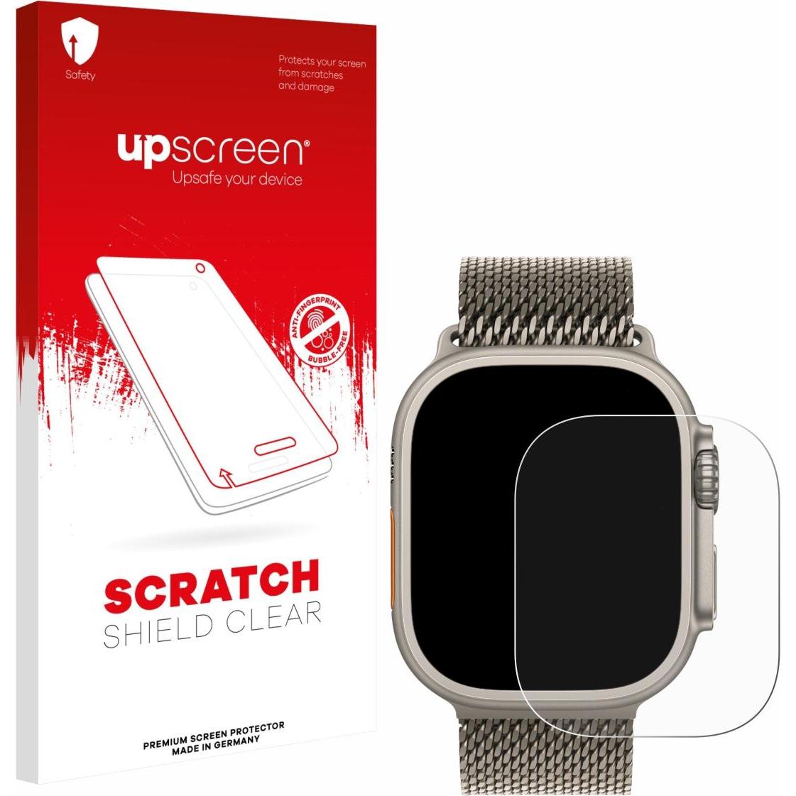 upscreen Scratch Shield Pellicola, Pellicola protettiva per smartwatch, Trasparente