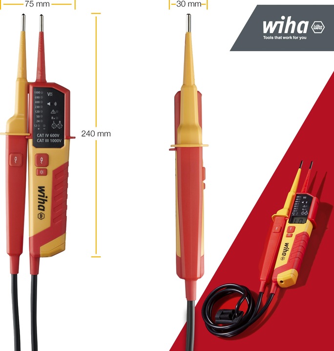Produktbild Wiha Spannungs- und Durchgangsprüfer (CAT IV 600V, CAT III)