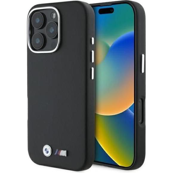 BMW BMHCP16L23PMWK iPhone 16 Pro 6.3" czarny/black hardcase M Smooth Full Wrapped Metal (Apple iPhone 16 Pro), Smartphon...